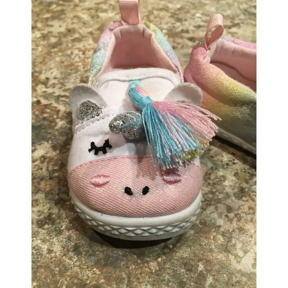 Bundle Sale 3 for $15 | Size infant 2 | Unicorn slip-on Baby Shoes